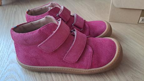 Barefoot topánky koel4kids velour fuchsia, koel4kids,33