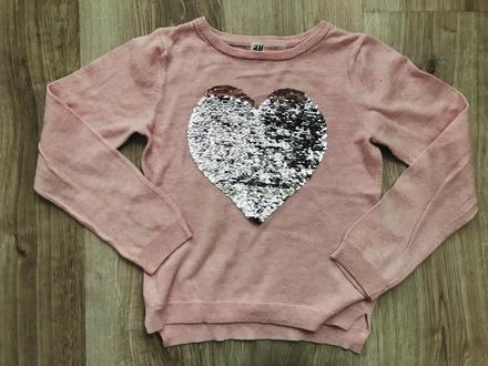 Pulovrik srdiečko 6-8 rokov, h&m,122