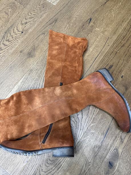 Hnede kozene cizmy, 38