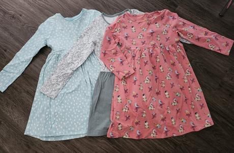 3x šaty 110/116, tchibo,110