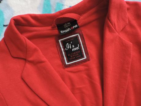 Červene bavlnene sako, s