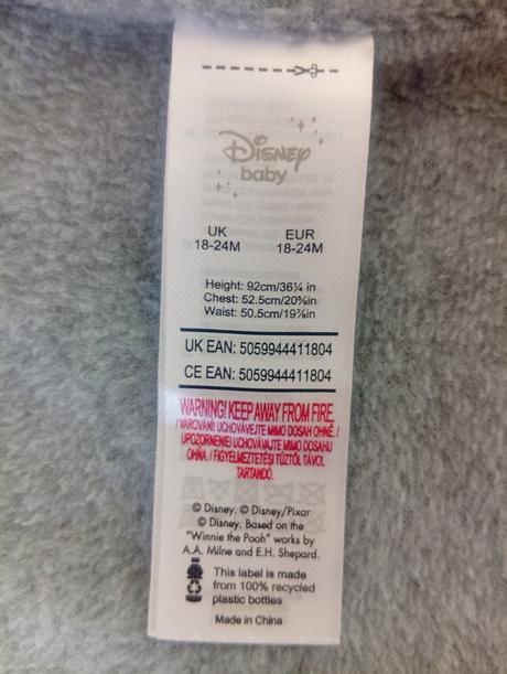 Detská nepremokavá bunda, disney,92