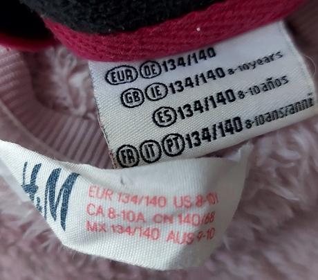2 x flísová mikina, h&m,134
