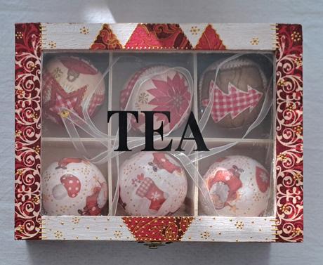 Vianočné gule v krabičke 2x handmade, 