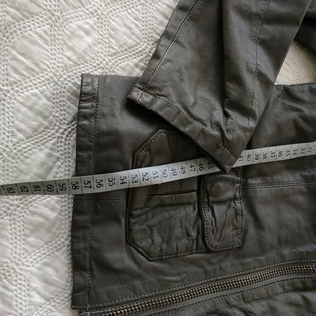 Superdry grey genuine leather jacket m vintage, superdry,m