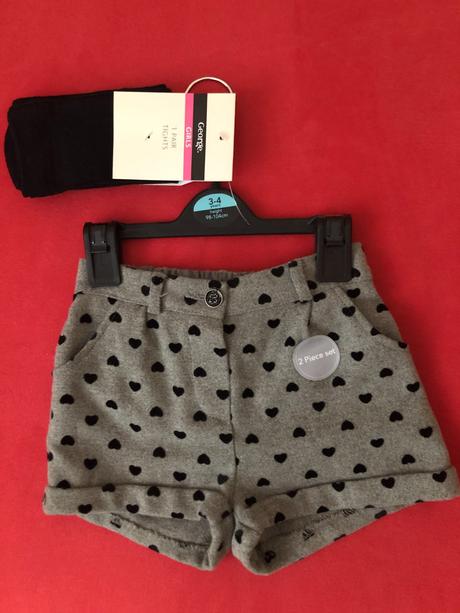 Dievčenské šortky s pančuškami, george,86 - 116