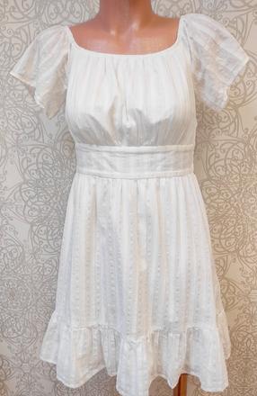 Letné šaty so strieborným lemom, orsay,36