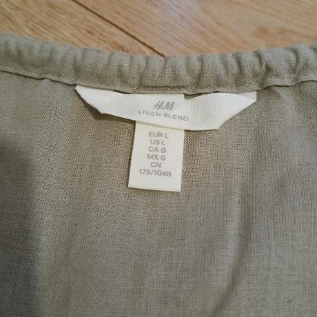 Ľanová košeľa, h&m,l