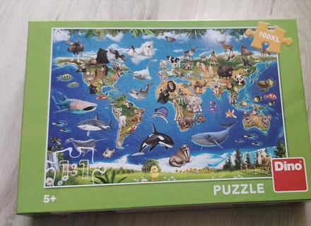 Puzzle mapa zvierat 100xl, 