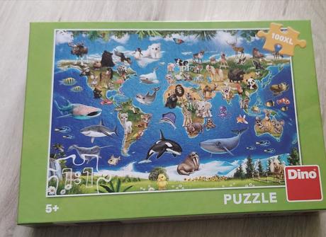 Puzzle mapa zvierat 100xl, 