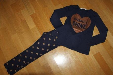 Legínky + tričko, h&m,128