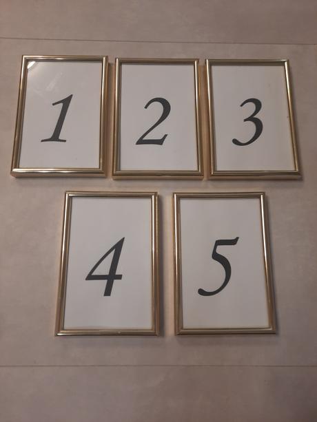 Rámiky na svadobný stôl, 