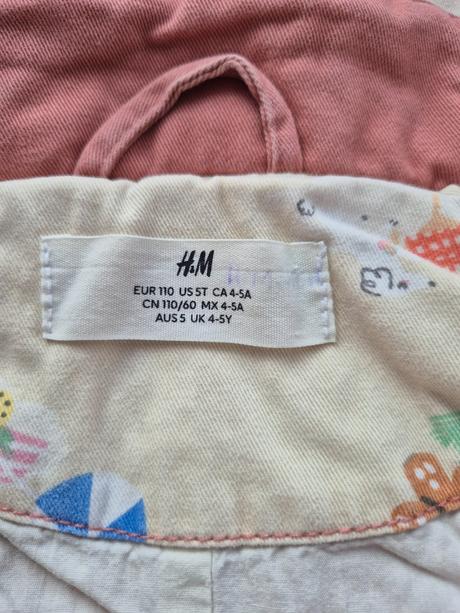 Dievčenský prechodný kabát h&m + darček, h&m,110
