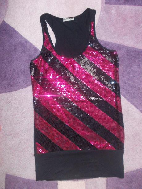 Lesklé predlžené tričko, m