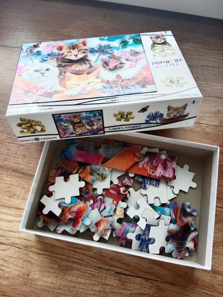 Puzzle mačiatka 3d, 