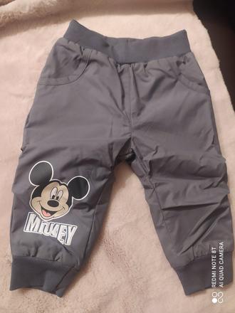 Zateplené nepremokavé nohavice, disney,74