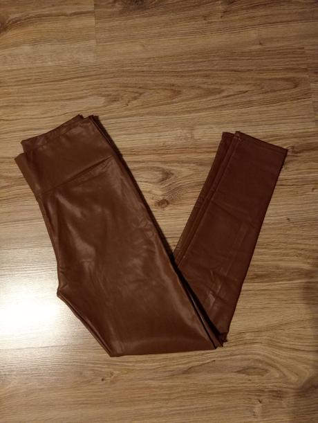 Koženkové zateplené legíny, m, m