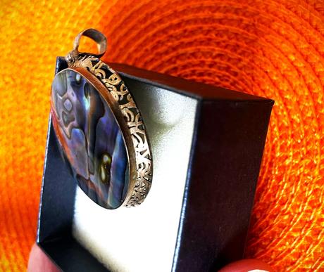 Starožitná súprava náušnice + medajlón, 