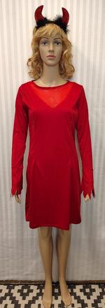 Kostým čertica s rožkami - čelenka, smiffys, m, l, 