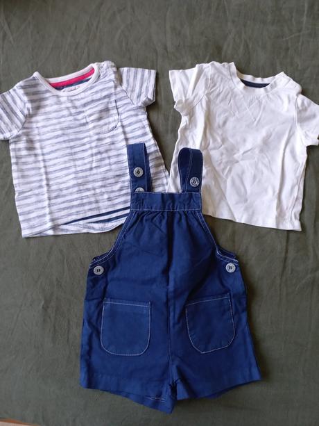 Letny set - 2x kratke tricko, nohavice na traky, f&f,68