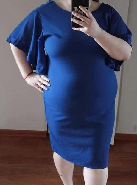 Modré šaty, xxxl