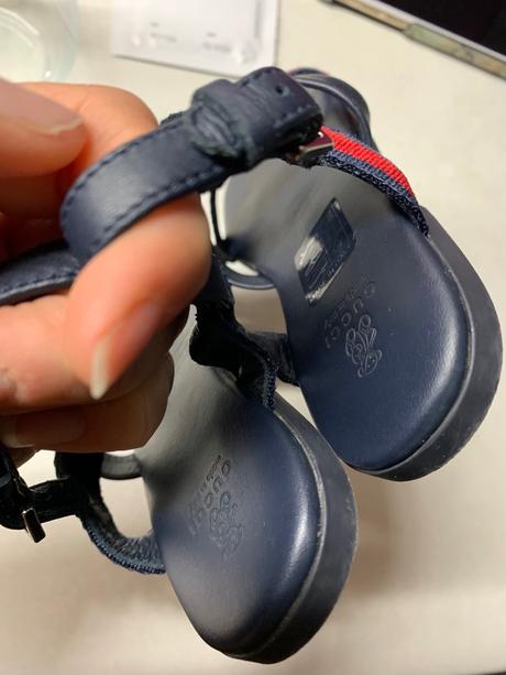 Gucci unisex detske kožené sandálky veľkosť 24, 24