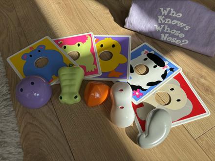 Skvelá hra pre deti "who knows whose nose", 