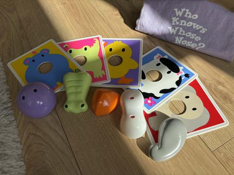 Skvelá hra pre deti "who knows whose nose", 