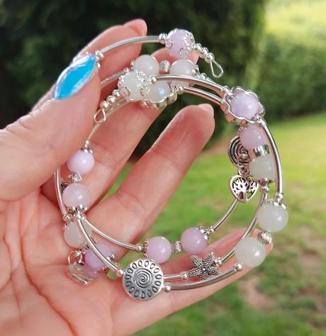 Náramok z minerálov pre panny, váhy, ryby, rak, 