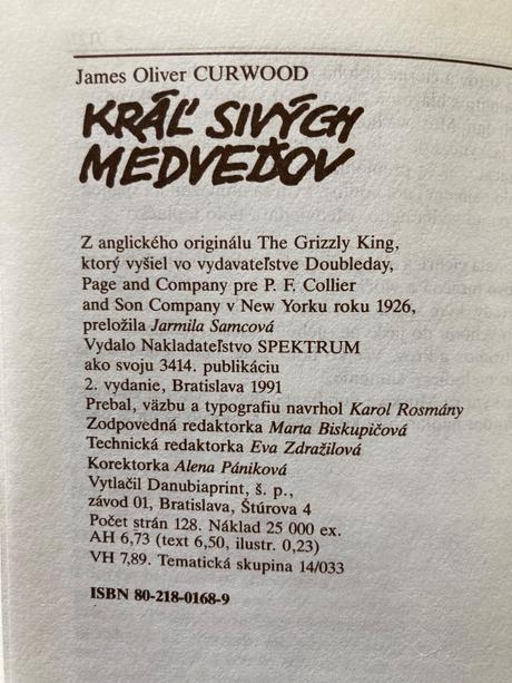 Kráľ sivých medveďov (1991),