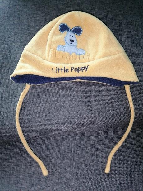 Teplá fleesová čiapka so šteniatkom, 80