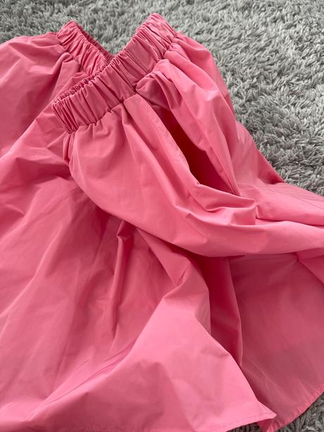 Ružová sukňa hm s vreckami, h&m,38