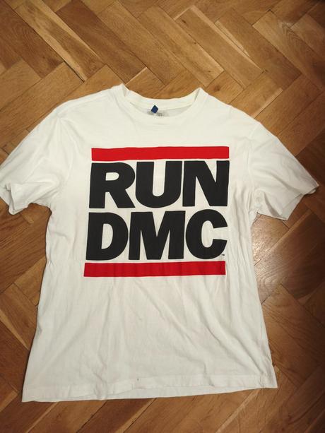 Tričko run dmc biele, h&m,m