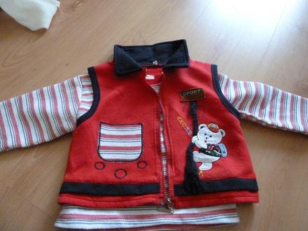 Súprava tričko a vesta, 74