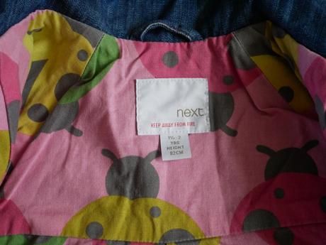 Riflový kabátik s lienkami, next,92