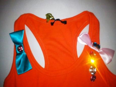 Damske oranzove tielko vel.s/m, s