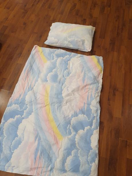 Vankúšik a paplónik a obliečkami- bavlna , retro, šírka (cm): 70,dĺžka (cm): 120