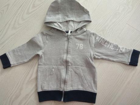 Šedá mikina na zips s kapucňou, f&f,98