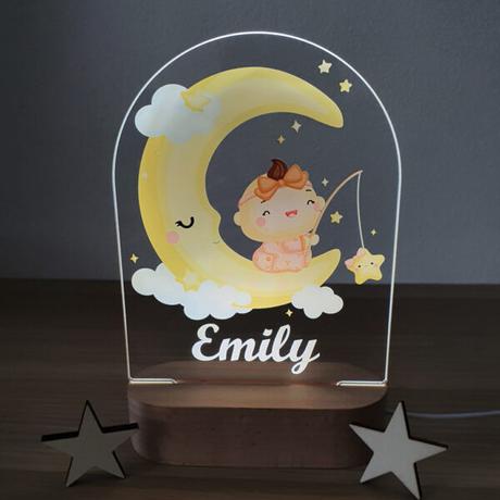 Detská nočná lampa s vlastným menom dievčatko,