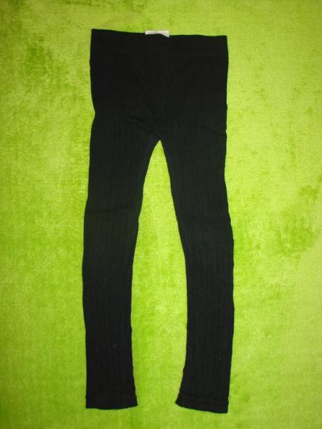 Čierne teplé legíny 116/122, 116