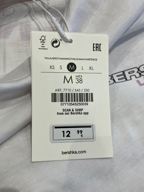 Dámske tričko s nápisom bershka (38), bershka,m