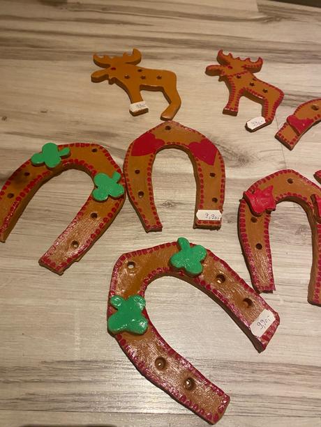 Krásna závesná dekorácia podková pre šťastie, 