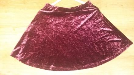 Zamatová sukňa, h&m,m