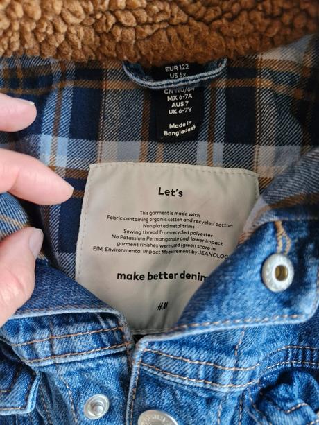 Rifľová bunda, h&m,122