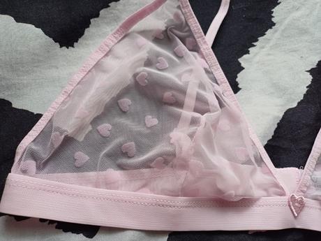 Set priehľadného spodného prádla so srdiečkami, primark,l