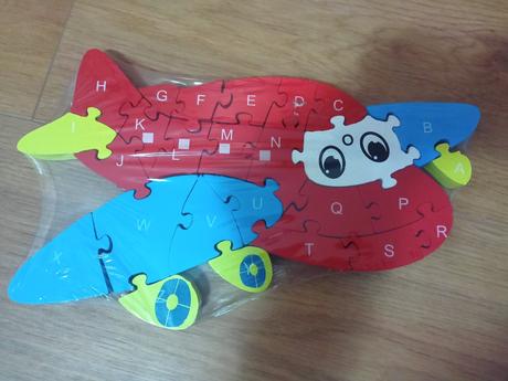 Drevené puzzle lietadlo, 