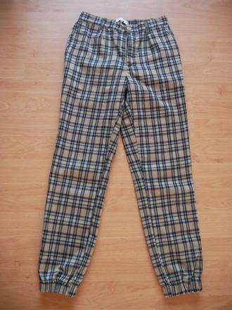 Kockované nohavice pull&bear, pull&bear,s