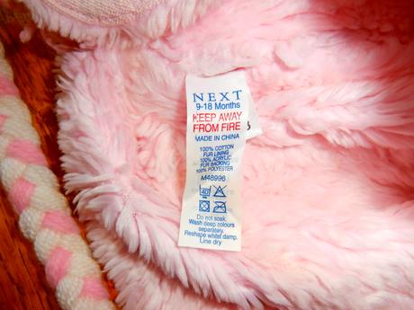 Ružová čiapka baranica., next,80