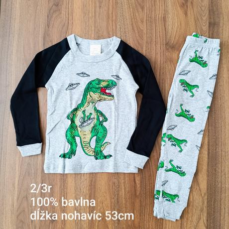 Dvojdielne pyžamo motív traktor bager 3-4r, 98 / 104