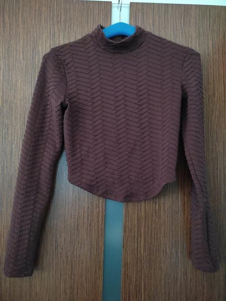 Elegantny elasticky top bershka s dlhym rukavom, bershka,m